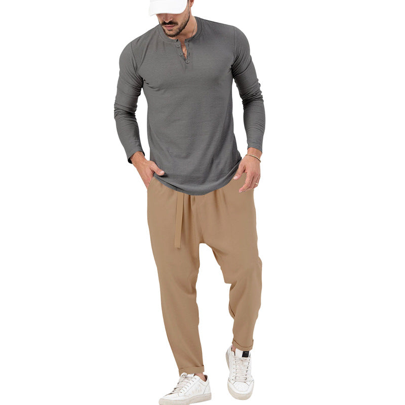 Men's Sports Long Sleeve Trousers Suit