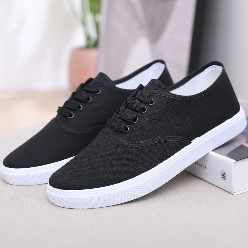 Lace-up Canvas All-match Casual Slip-on Easy Wear Couple Shoes Men's And Women's Same Style