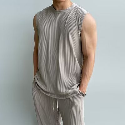 Men's Summer Tank Top Sleeveless T-shirt Sportswear Two-piece Suit - Glamour Gale