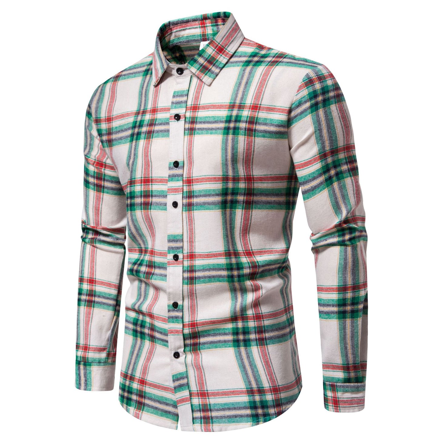 Men's Plaid Loose Casual Long Sleeves Shirt