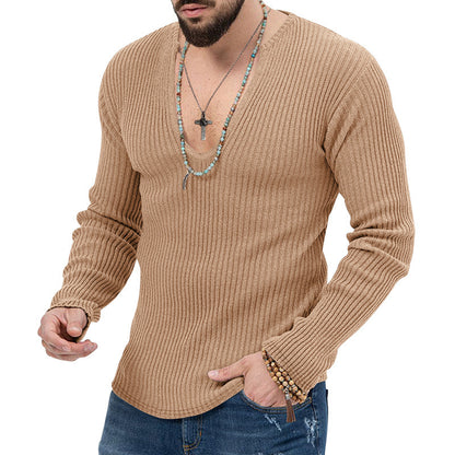 Men's Sweaters Long Sleeve Slim-fit Top