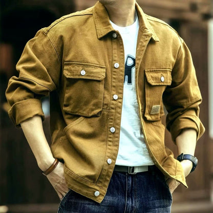 High-grade Overalls Loose American Retro Lapels Jacket