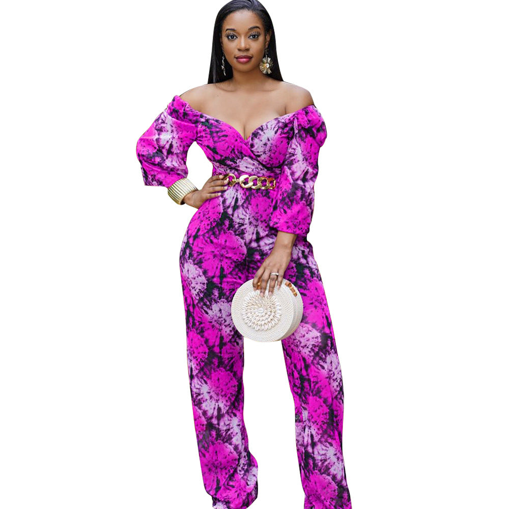 Women's Fashion Sexy Off-the-shoulder Jumpsuit