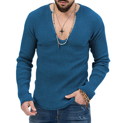 Men's Sweaters Long Sleeve Slim-fit Top