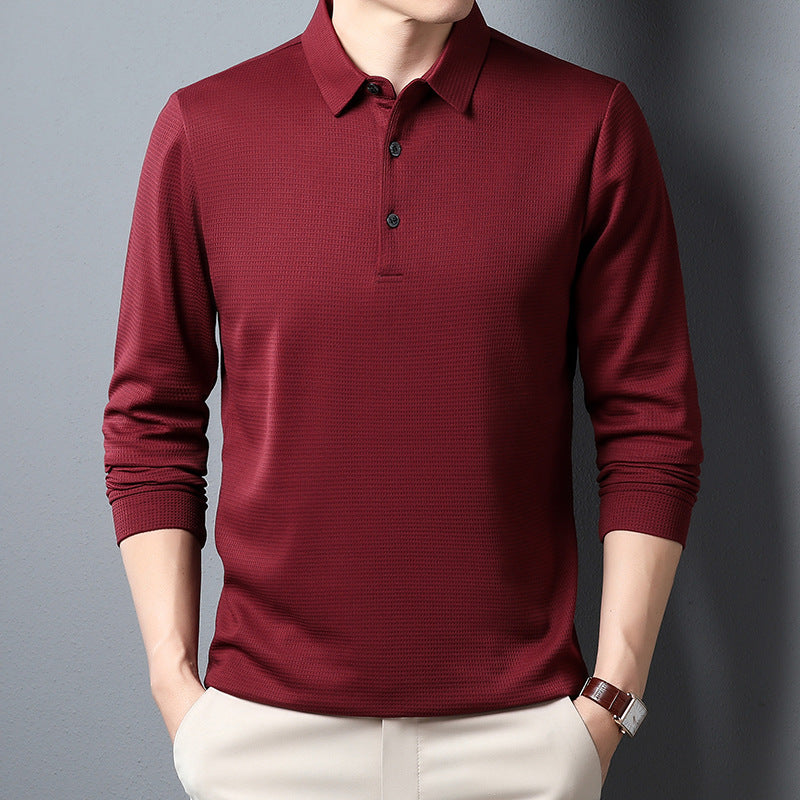 New Men's Solid Color Long Sleeve