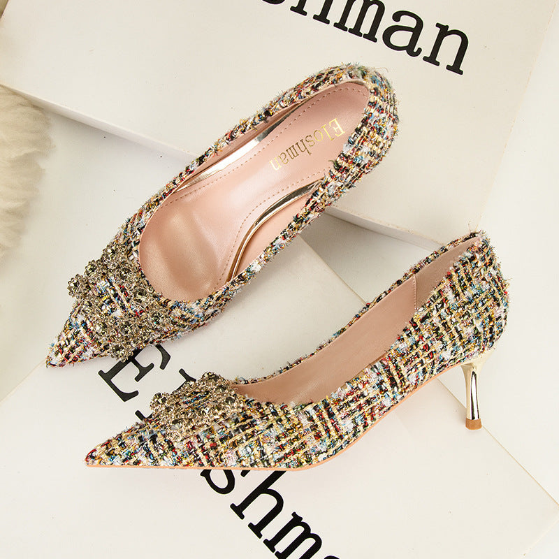 Skinny High Heels Stiletto Heel Shallow Mouth Pointed Toe