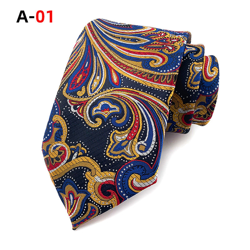 European And American Paisley Polyester Jacquard Men's Tie