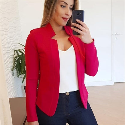 Women's Solid Color Casual Professional Small Blazer Top