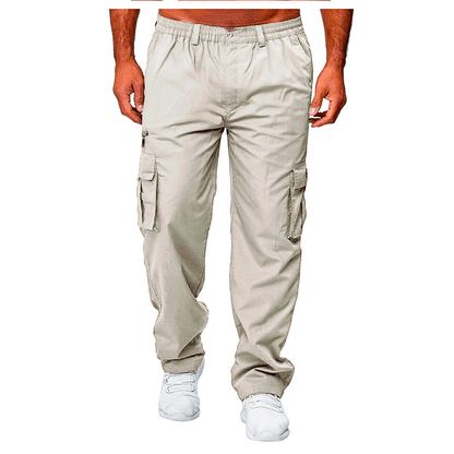 Men's Casual Multi-pocket Loose Straight Cargo Pants