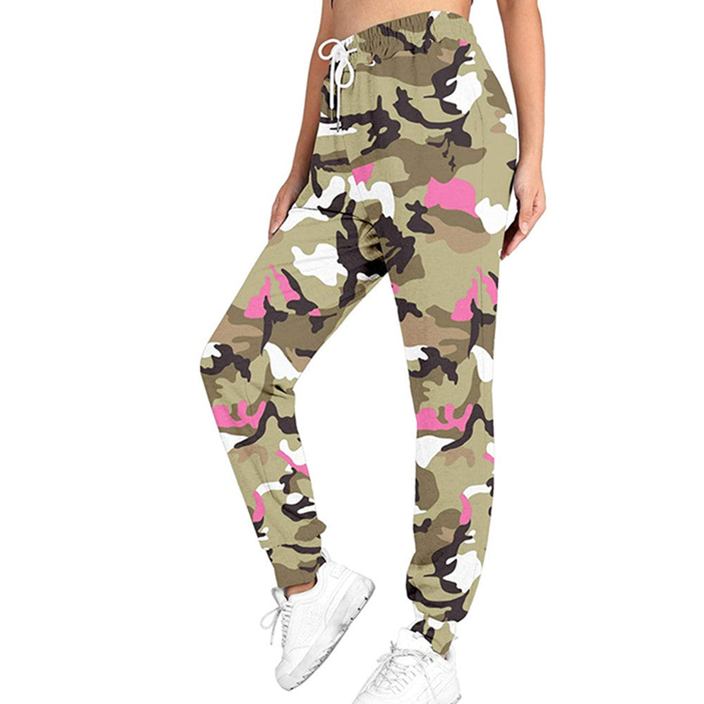 Printed Tie-dye Sports Fitness Jogging Trousers For Women