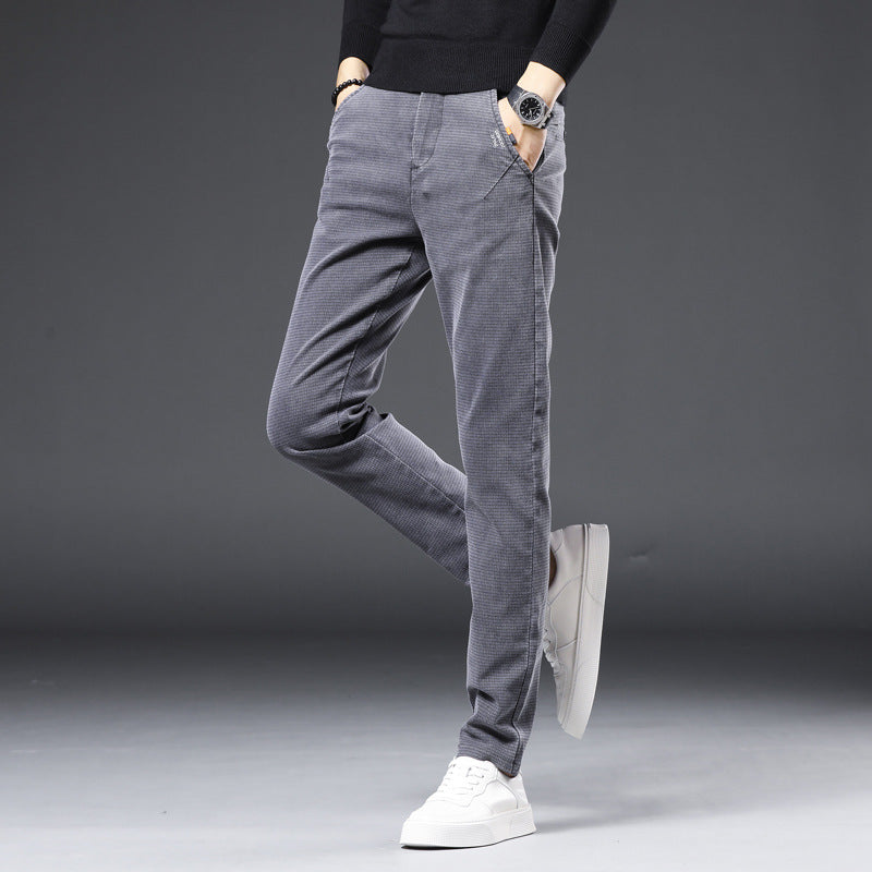 Trendy All-match Men's Pants Slim-fit Straight Pants Men - Glamour Gale