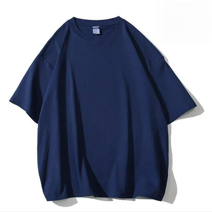 Men's Solid Color Loose Short Sleeve Shirt