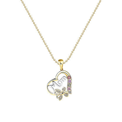 Necklace Electroplated Gold Love Mother Gift