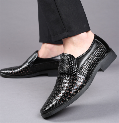 Formal Business Breathable Hollow Cool Men's Leather Shoes