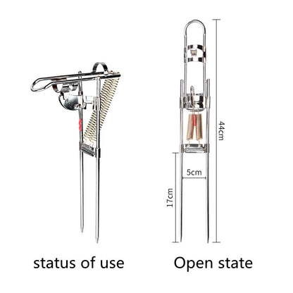 Angle Fishing Pole Tackle Bracket Anti-Rust Steel Fishing Bracket Rod Holder Fish Tackle