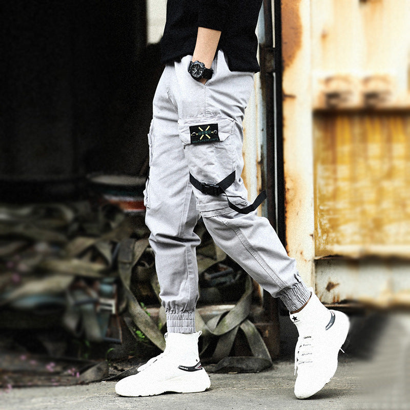 Guochao Functional Wind Overalls Men's Trousers