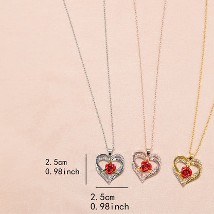 Women's Fashion Love Rose Necklace