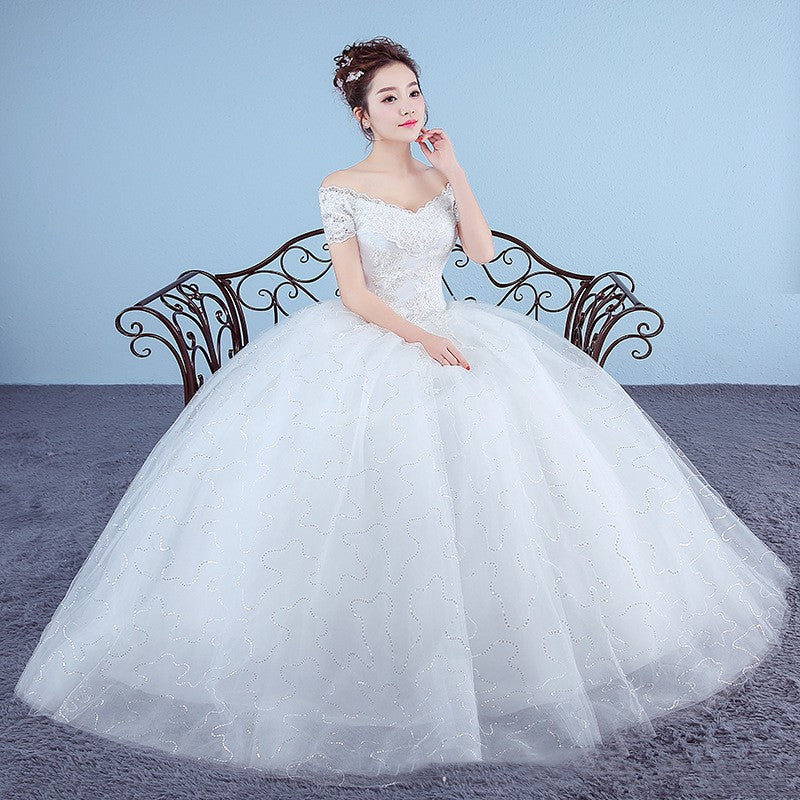 Off-shoulder Wedding Dress Slim Fit