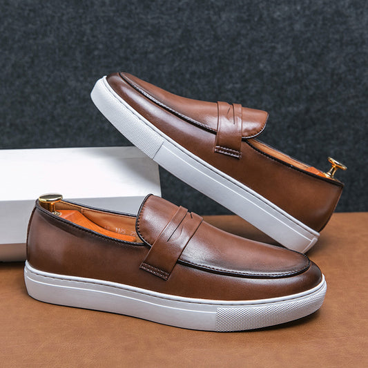 Plus Size Board Shoes Male Business Casual Leather Shoes