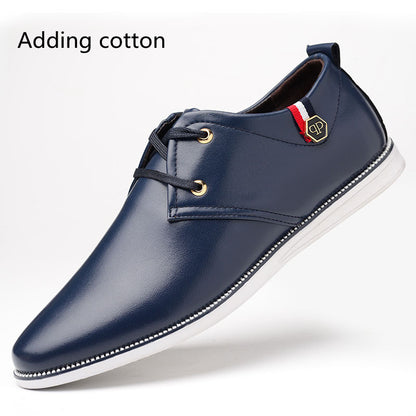 Men's Breathable Leather Shoes With Cow Tendons And Soft Soles