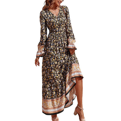 Fall New Fake Beach Long Bohemian Dress