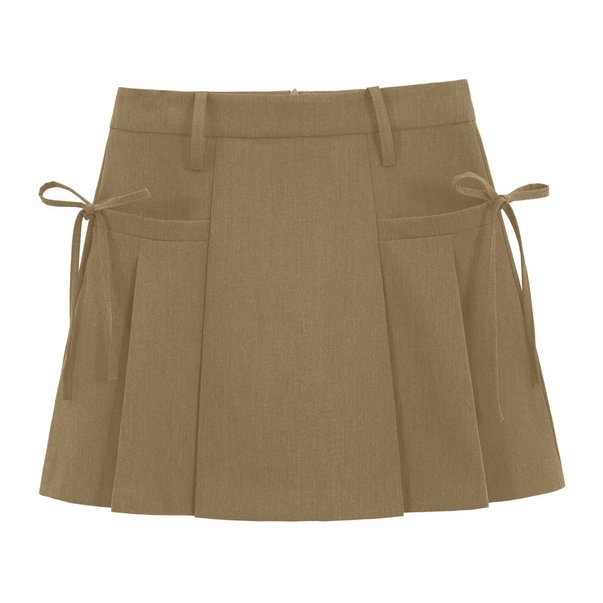 Fashionable Gray Pleated Skirt Woman