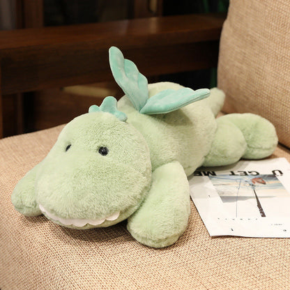 Cute Dinosaur Doll Angel Green Dinosaur Plush Toy With Wings