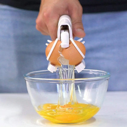 EGG CRACKER : Egg Shell Cracker Handheld Plastic Egg Breaker Egg Opener Creative Egg Separator Tool Kitchen Gadgets egg cracker - Glamour Galeegg cracker