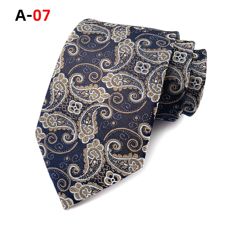 European And American Paisley Polyester Jacquard Men's Tie