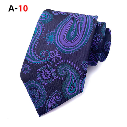 European And American Paisley Polyester Jacquard Men's Tie