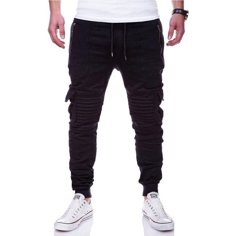 Sports Pants Striped Pleated Casual Men - Glamour Gale