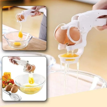 EGG CRACKER : Egg Shell Cracker Handheld Plastic Egg Breaker Egg Opener Creative Egg Separator Tool Kitchen Gadgets egg cracker - Glamour Galeegg cracker