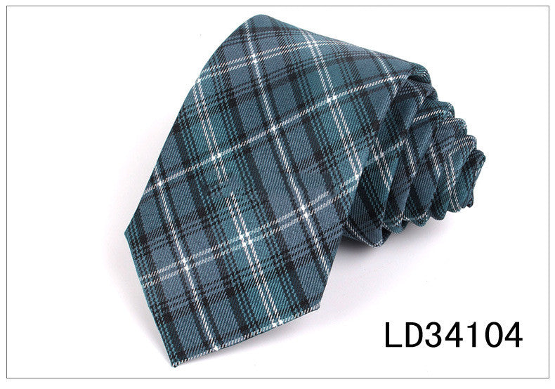 Plaid Series 7cm Mens Suit Accessories