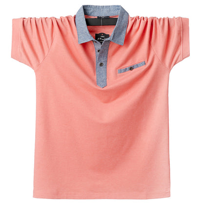 Summer Men's Lapel Short-sleeved T-shirt