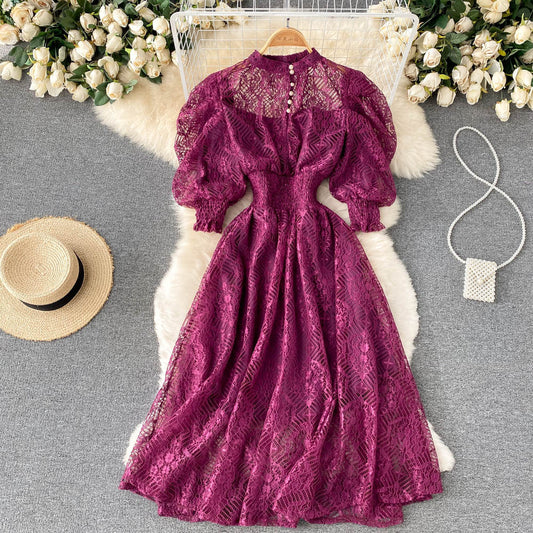 Vintage Elegant Lace Dress Girl