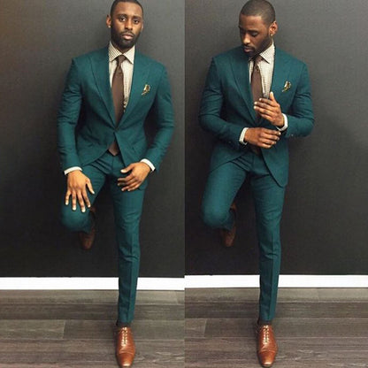 Color Formal Solid Color Two-piece Suit