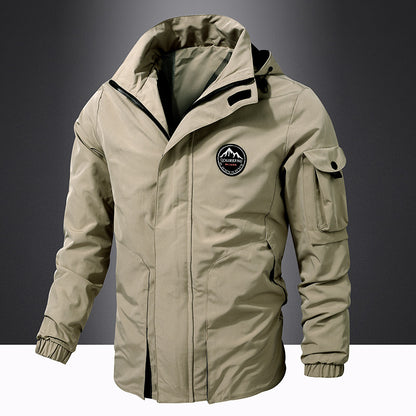 Plus Size Coat Men's Hooded Jacket Outdoor Mountaineering Leisure - Glamour Gale