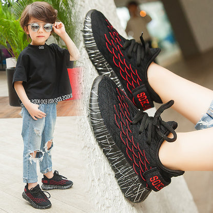 Children's Leisure Fish Scale Mesh Breathable Sneakers