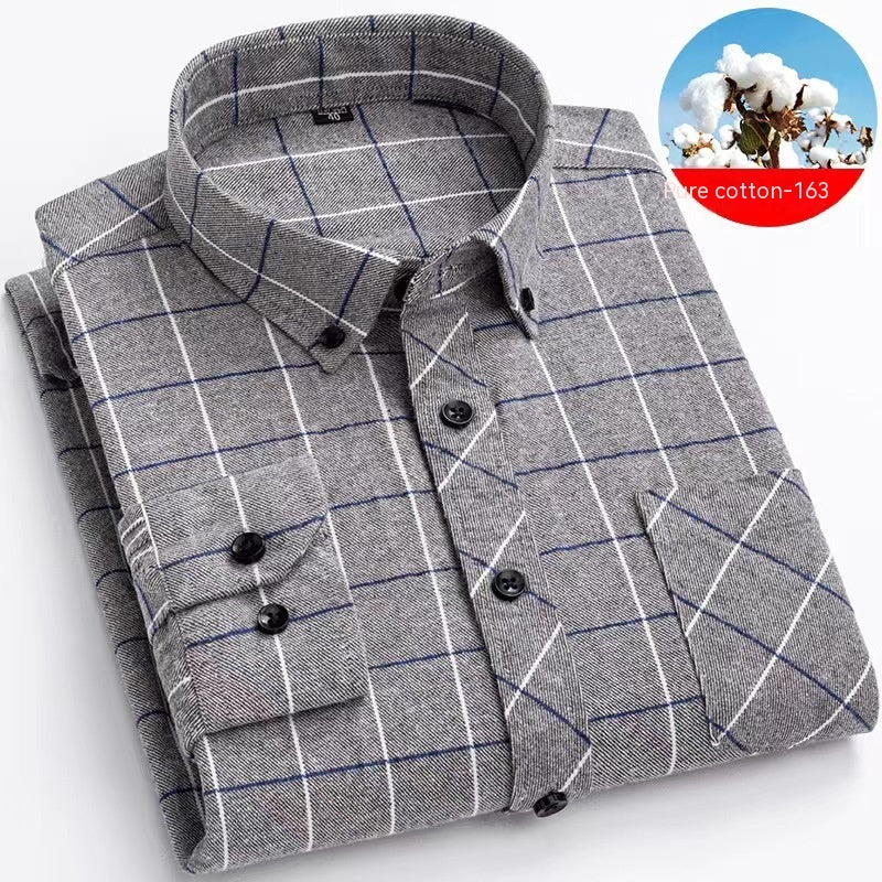 Men's Cotton Brushed Plaid Shirt