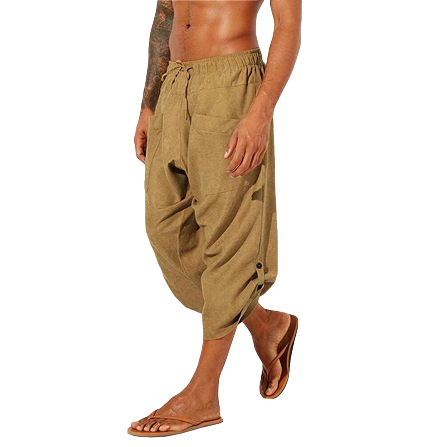 Men's Fashion Casual Loose And Elastic Waist Drawstring Sports Pants