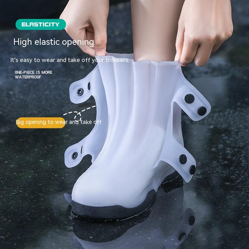 Color Matching Double-layer Sole Non-slip Wear-resistant Waterproof And Rainproof Shoe Cover