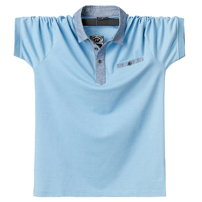 Summer Men's Lapel Short-sleeved T-shirt