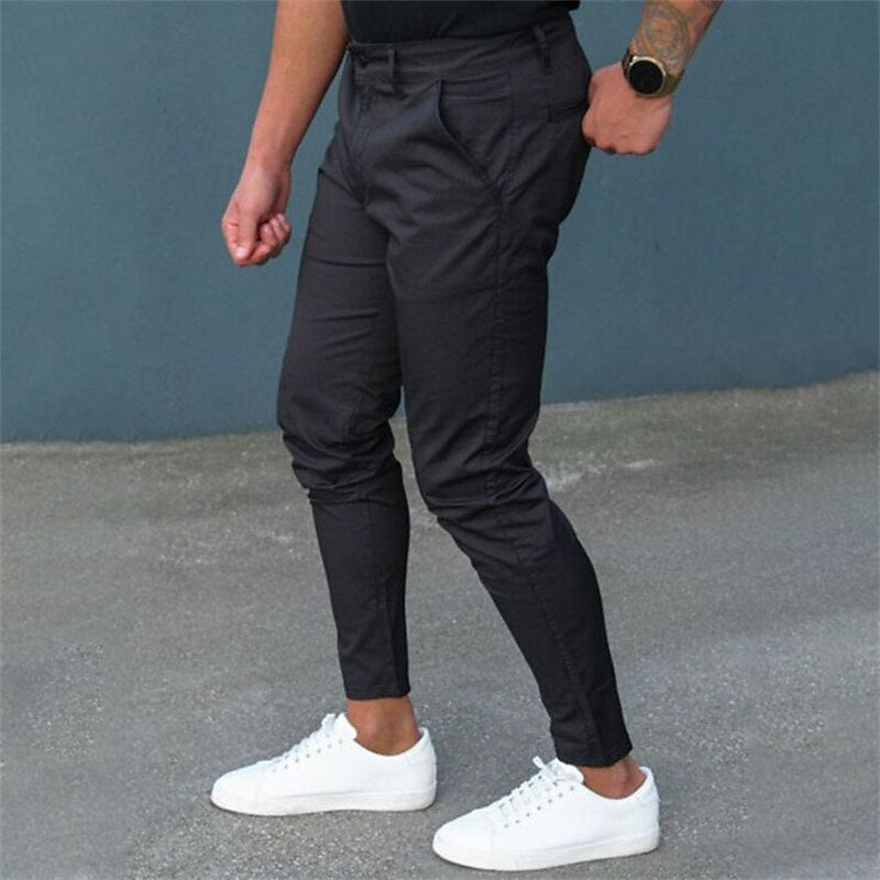 European And American Tight Pocket Zipper Slim Fit Trousers - Glamour Gale