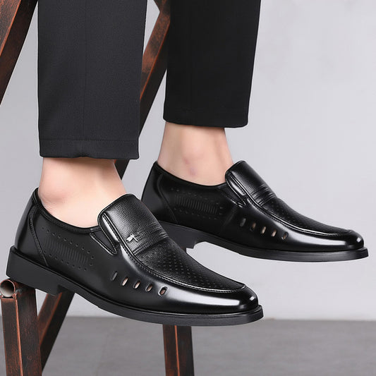 Men's Summer Business Hollow Breathable Leather Shoes