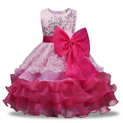 Girls' Sequined Dress Bow Kids Skirt - Glamour Gale