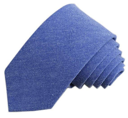 6cm Solid Color Cotton And Linen Men's Casual Narrow Tie