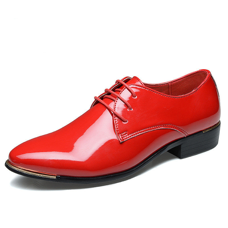 Pointed Toe Retro British Men's Business Casual Leather Shoes