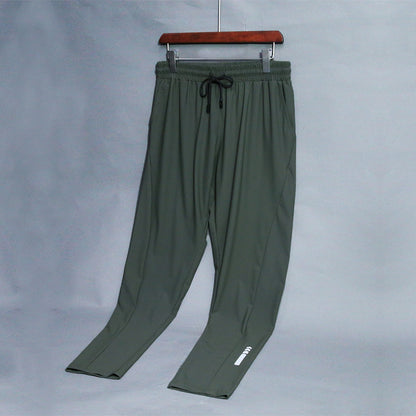 Summer Thin Ice Silk Sports Quick-drying Outdoor Casual Men's Trousers