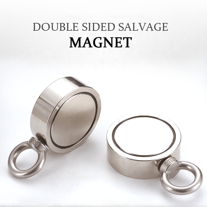 Double Side Fishing Magnet High Intensity Magnetic Fishing Magnet High Intensity Magnetic Stone Round Magnet