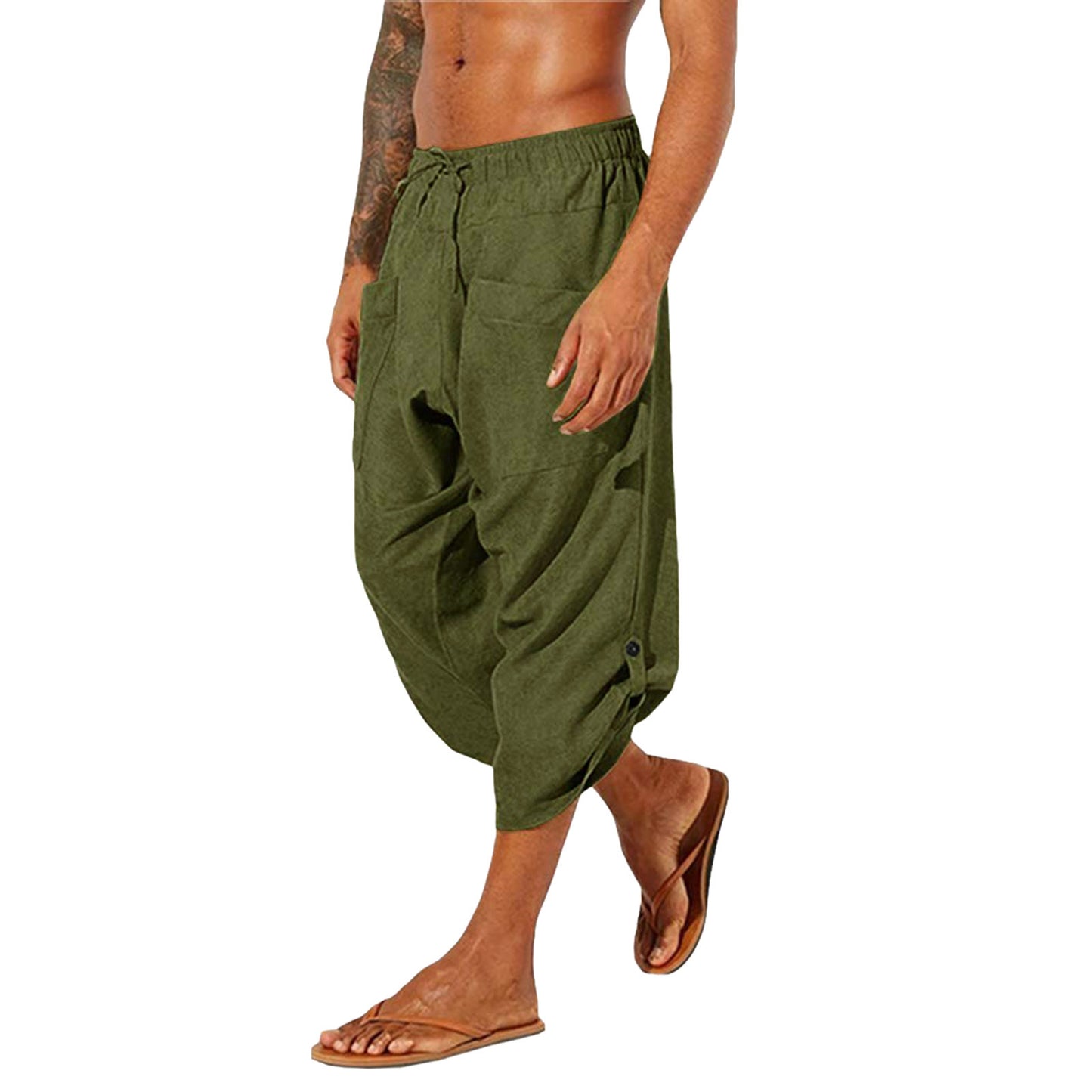 Men's Fashion Casual Loose And Elastic Waist Drawstring Sports Pants